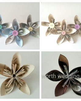 6 Handmade paper crafted flowers options