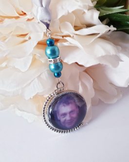 Double sided bouquet charm/flower girl bridesmaid charm