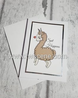 Llama handmade card birthday valentines anniversary general