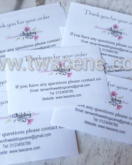 Business thank you slips 100 paper or 40/ 50 or 200 card pack