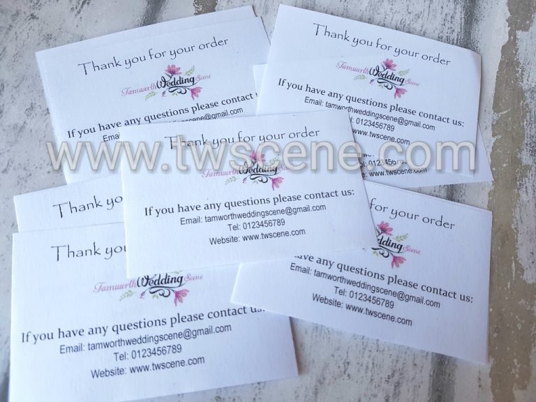 Business thank you slips 100 paper or 40/ 50 or 200 card pack