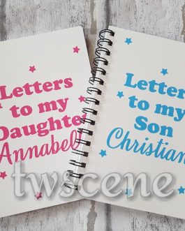 Personalised a5 notebook letters to my daughter/son