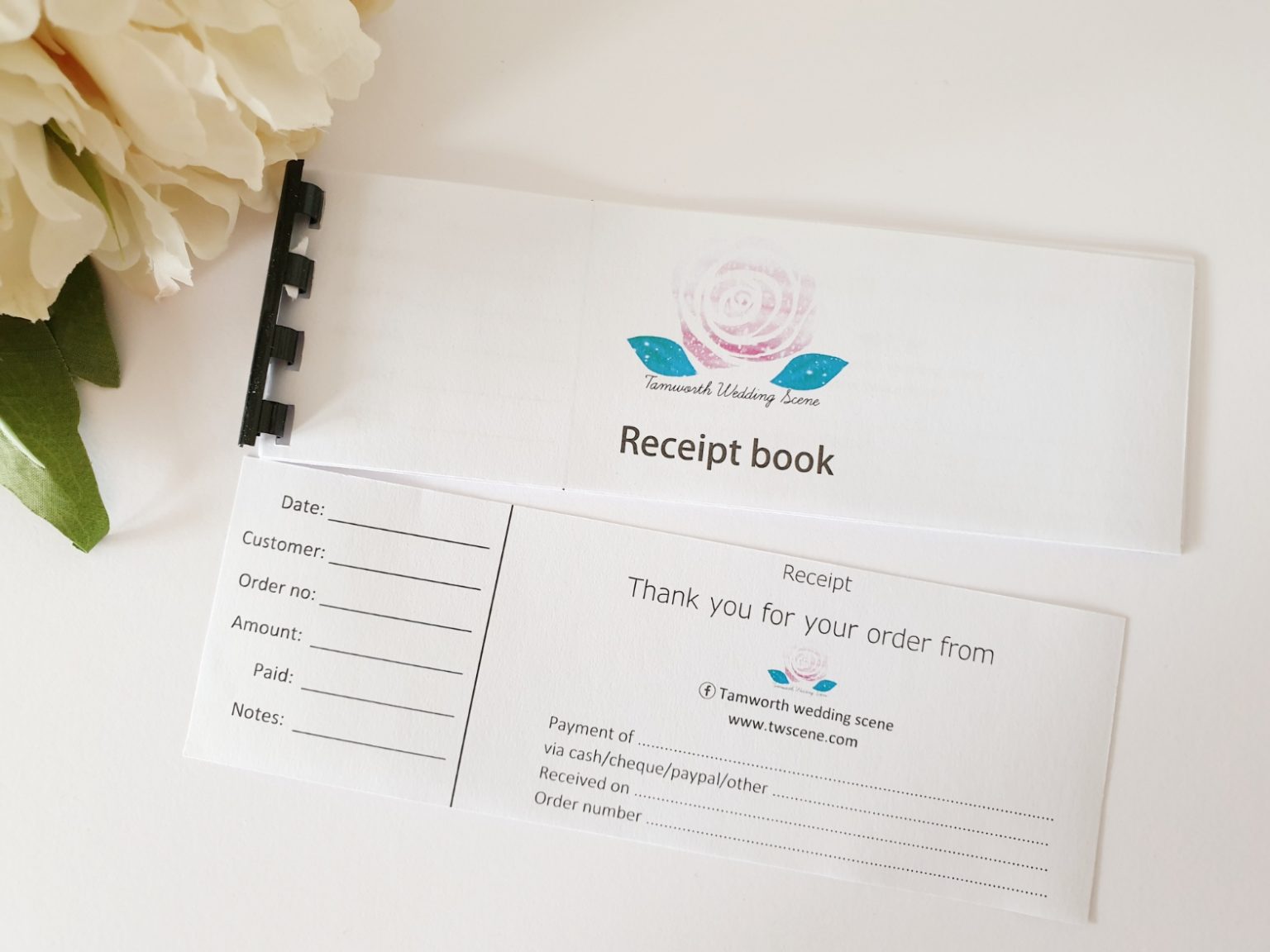 Business Receipt Book Paper Personalised