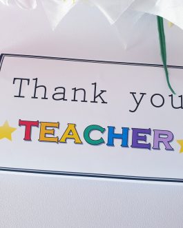 Thank you teacher chocolate wrapper cover 2 pack personalised or generic