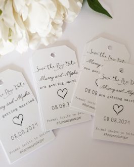 Save The Date Tags Wedding Engagement Birthday Personalised