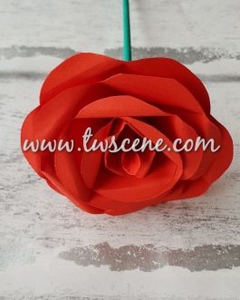 Handmade red paper rose valentines gift wedding present 1st anniversary