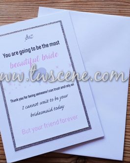 To the Bride from best friend card