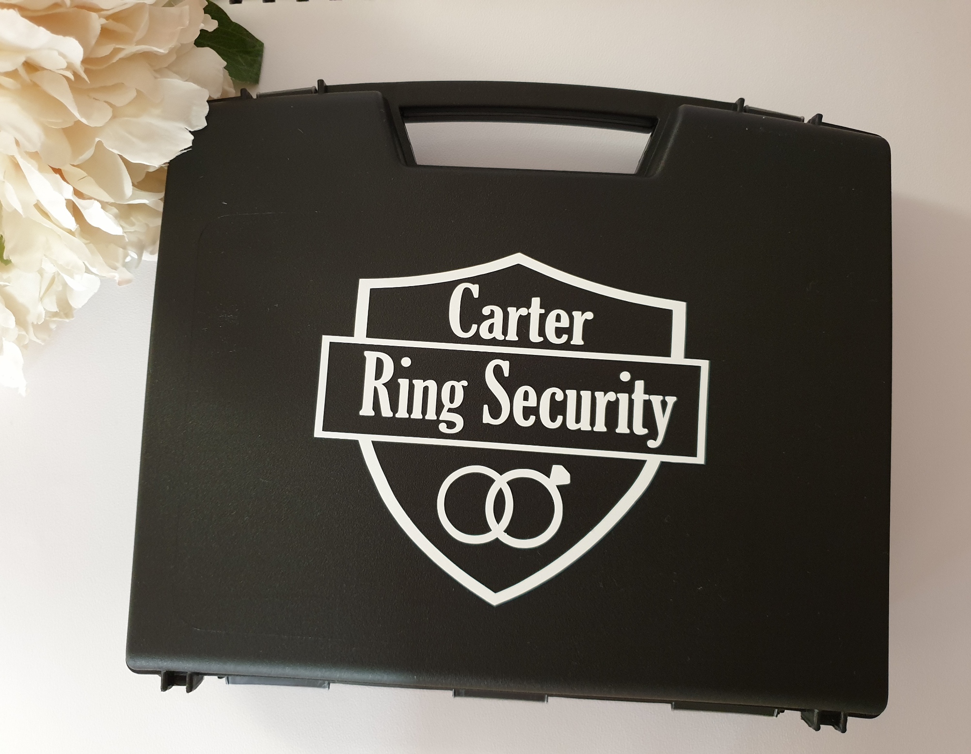 Ring security box page boy gift set wedding item ring bag box ID card optional 