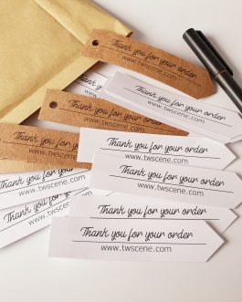 Thank you for your order business promotional banner tags 44pcs white or kraft