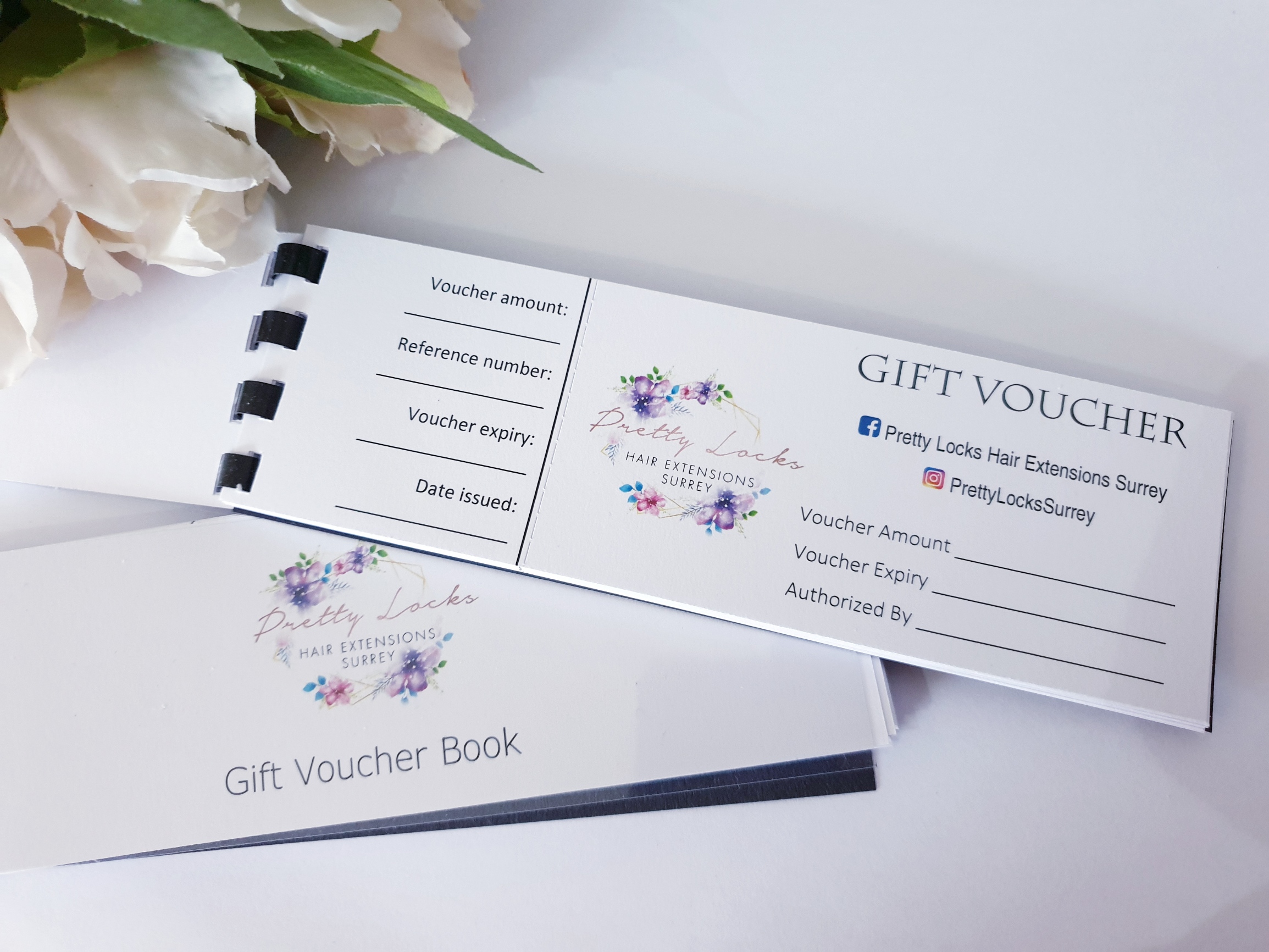 Business Gift Voucher Booklet card Promotional tool logo personalised
