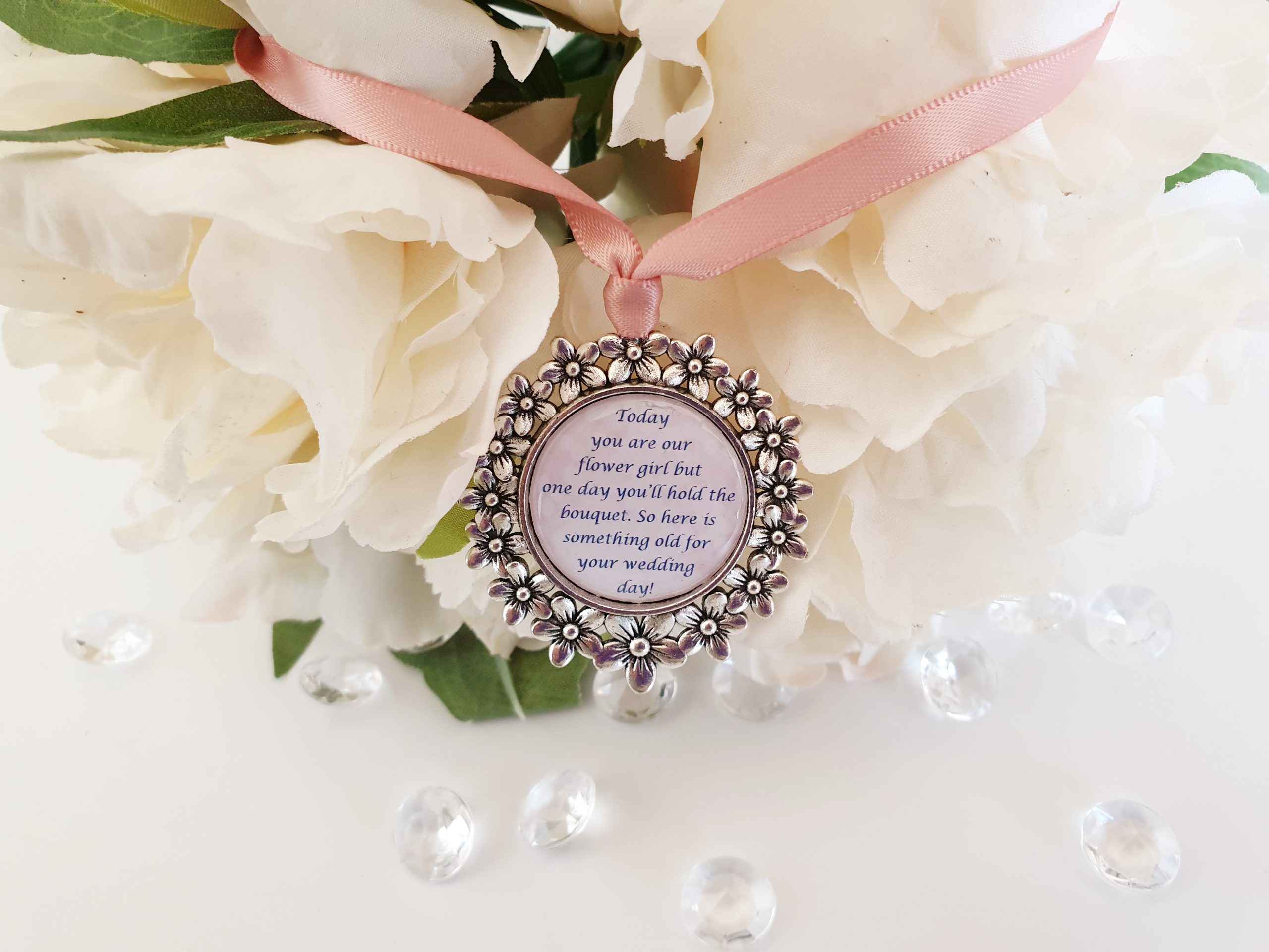 Flower Girl Bouquet Charm In Sparkling Diamantés Wedding Gift Accessories 