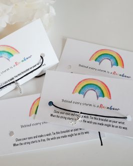 Stay safe rainbow storm card wish bracelet family nhs carer keyworker 10pcs