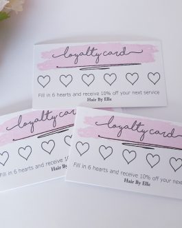 Business loyalty cards 40pcs or 100pcs pack personalised thank you logo