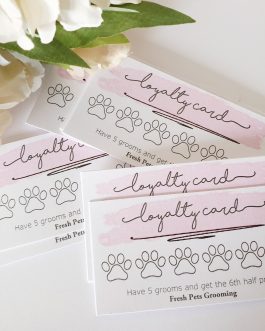 Business loyalty cards 40pcs or 100pcs pack personalised thank you logo