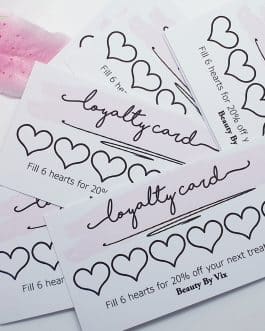 Business loyalty cards 40pcs or 100pcs pack personalised