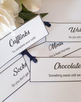 Groom gift box Tags From Bride rectangle design 8pcs