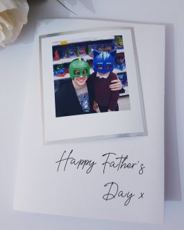 Handmade a6 card photo polaroid style father’s day step dad