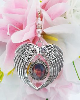 Bouquet memory charm with wings for flowers pictures added wedding memory gift bride