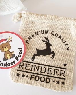 Reindeer food bags Christmas eve boxes with tag small jute bag only