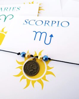 Star sign wish bracelet horoscope gift birthday friend beaded cord charm