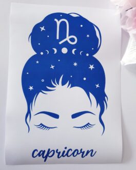 Star sign hair bun poster a4 or a5 unframed gift present christmas