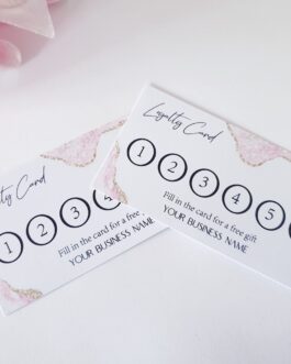 Loyalty cards 40pc pink design