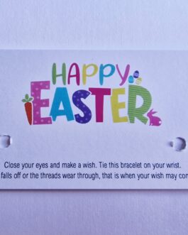 Happy Easter wish bracelet card 40pc or with bracelet 10pc