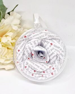 Bauble with personalised paper rose