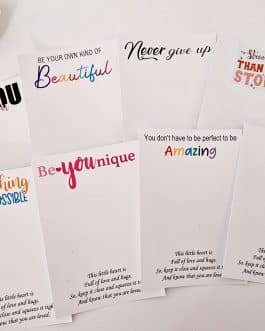 Affirmation pocket hug cards mix in large or small