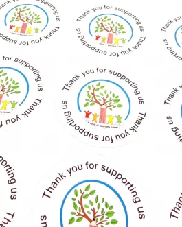 Personalised pta labels stickers with logo 24pcs round
