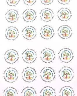 Personalised pta labels stickers with logo 24pcs round