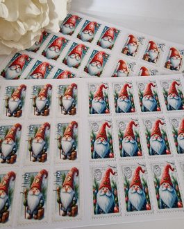 Gonk fake stamp sticker sheet 4 designs 48pc
