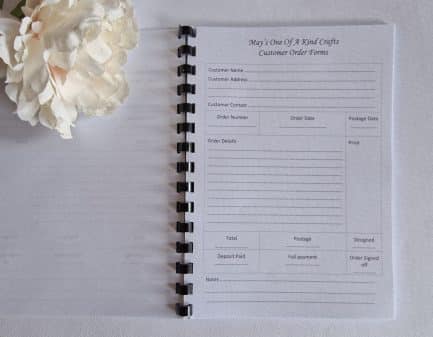 Business order book a5 one per sheet stationery design 4